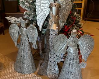 Beautiful metal angels with candle inserts