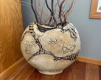 Beautiful large vase with willow branches