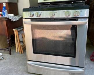 This gas range is available by the same owner but at a different location. It is approximately 12 years old with new igniter and oven glass