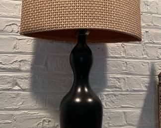 Black ceramic base lamp