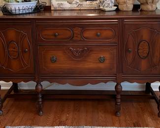 Antique Jacobean style sideboard