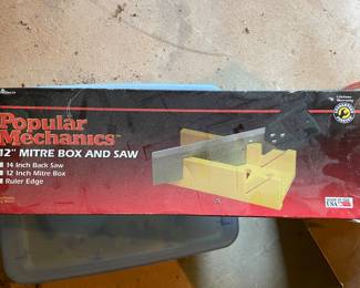 Miter box and saw 