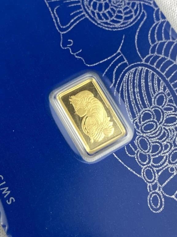 1g Gold Bar, PAMP Lady Fortuna Carded 999.9