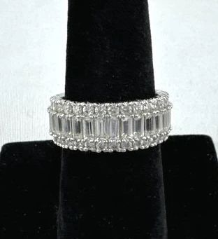 925 Silver CZ Band Ring
