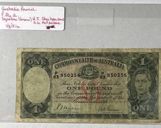 Commonwealth of Australia Vintage Pound Note