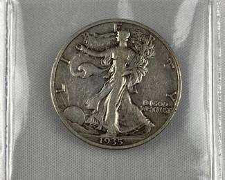 1935-S Walking Liberty Silver Half Dollar, US 50c