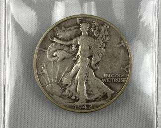 1942-S Walking Liberty Silver Half Dollar, US 50c