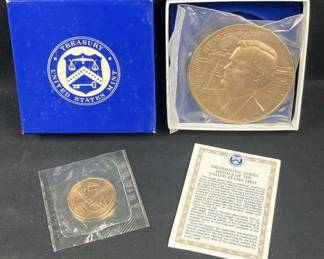 1989 GW Bush Official Inaugural Bronze Medal Lg.