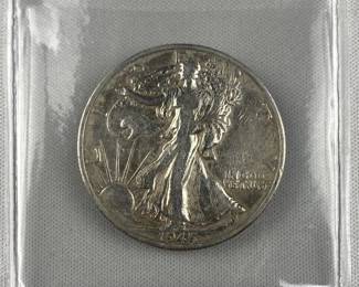1945-D Walking Liberty Silver Half Dollar, US 50c