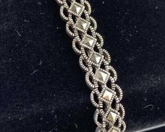925 Silver Marcasite Detailed Bracelet