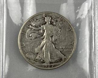 1927-S Walking Liberty Silver Half Dollar, US 50c