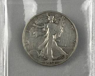 1937-S Walking Liberty Silver Half Dollar, US 50c