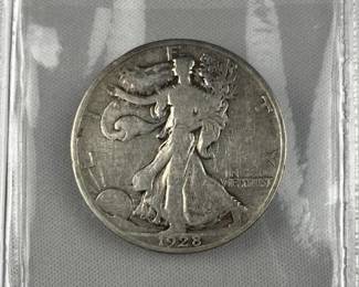 1928-S Walking Liberty Silver Half Dollar, US 50c