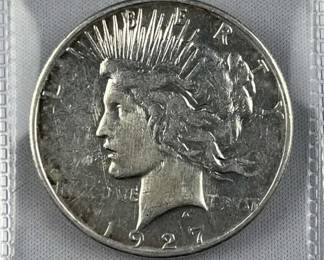 1927-S Peace Silver Dollar, US $1 Coin