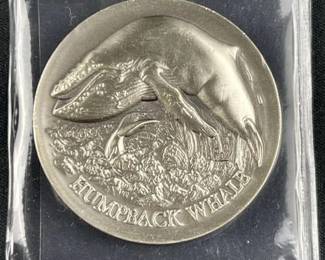 1oz+ Sterling Silver Humpback Wildlife Round