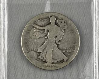 Scarce 1916-D Walking Liberty Silver Half Dollar