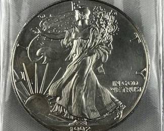 1992 American Silver Eagle 1oz .999