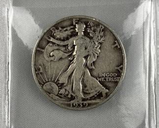 1939-S Walking Liberty Silver Half Dollar, US 50c