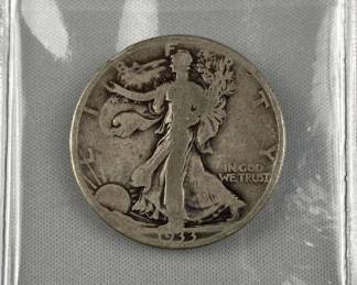 1933-S Walking Liberty Silver Half Dollar, US 50c