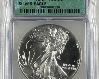 1989 American Silver Eagle 1oz .999 ICG MS69