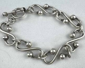 925 Silver S-Link Toggle Bracelet