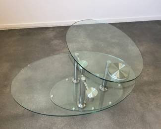 custom made modern contemporary kinetic glass coffee table