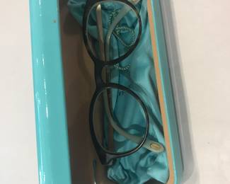 Tiffany & Co tortoise eyeglass frames and case