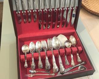 Gorham Chantilly sterling silver flatware set, 61 pieces