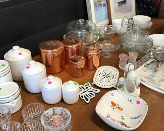 kitchen storage canister sets, crystal bowls