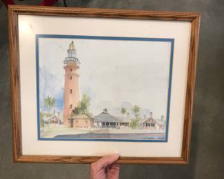 Original lighthouse watercolor 