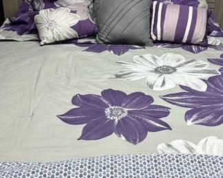 Purple and Gray Queen Bedding