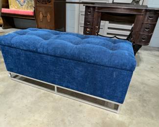 Blue Storage Ottoman Orlando Estate Auction