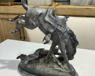 Remington "The Wicked Pony" Bronze Statue Orlando Estate Auction
