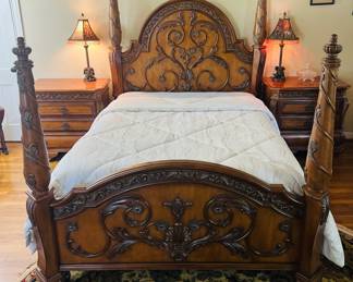 nightstands and lamps in this picture sold. 