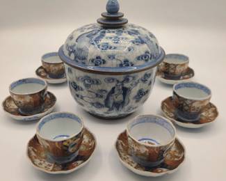 Giner Jar sold, tea cups and saucers still available. 