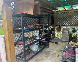 Shelving unit sold in this picture.