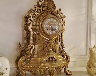 Fancy unique Antique Brass Clock 