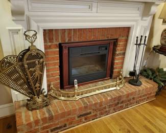 Brass fireplace screen 