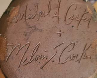 Melvin Crocker , Signed pottery 