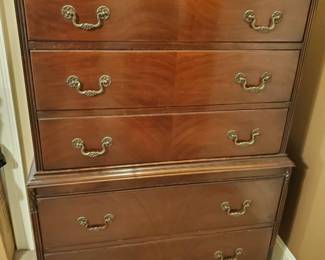 Antique  chest on chest cabinet