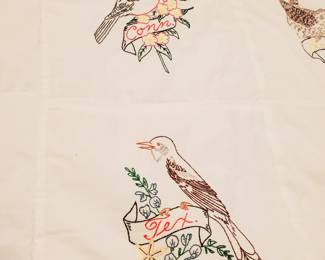 50 state bird quilt.  Hand made