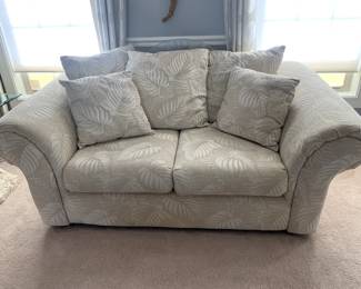 3 piece white sofa set with pillows - $350