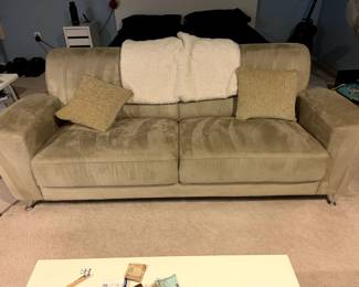 2 piece off white sofa set - $350