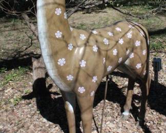 A Lifesized Chinese Cloisonne Figure of a Deer
