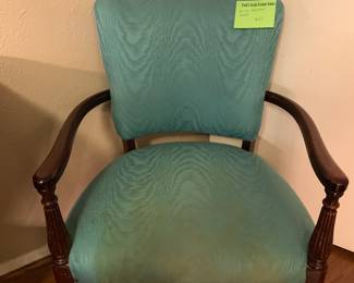 turquoise moire side chair