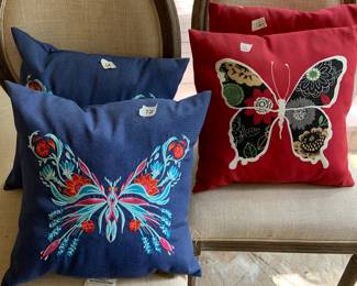indoor/outdoor butterfly pillows