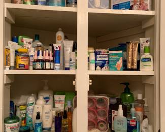 assorted medicine cabinet stuff