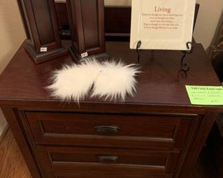 matched nightstands with charging station built in