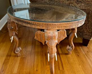 Carved occasional table