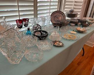 Large collection of Cut Glass